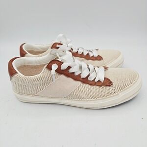 Main St Women's Beige Knit Fashion Sneakers Size 6